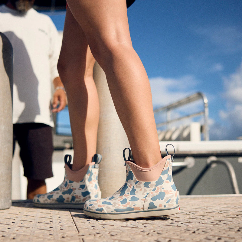 Load image into Gallery viewer, XTRATUF Women's Ankle Deck Boot (IVORY DUCK CAMO)
