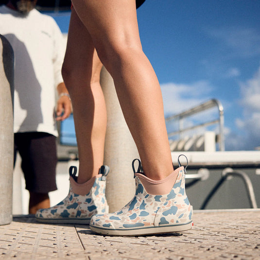 XTRATUF Women's Ankle Deck Boot (IVORY DUCK CAMO)