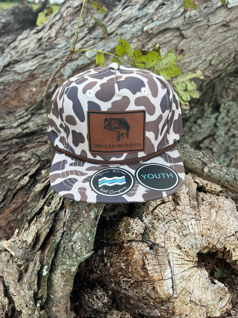 Load image into Gallery viewer, KIDS - Bass Fishing - Camo Rope Hat
