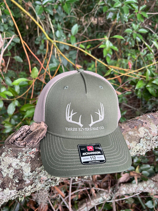 Classic Whitetail Rack - Trucker Snapback Hat - Richardson 112