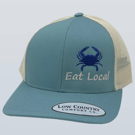 Eat Local Blue Crab Smoke Blue/Beige Hat