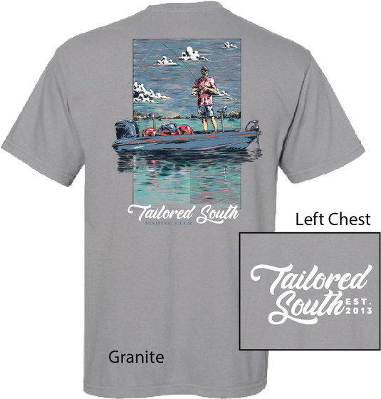 Tailored South Bass Fishing T-Shirt GraniteTS003