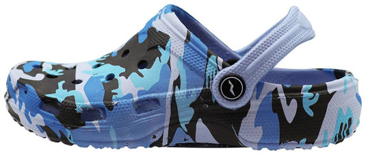 Norty Kids Clog Blue Camo