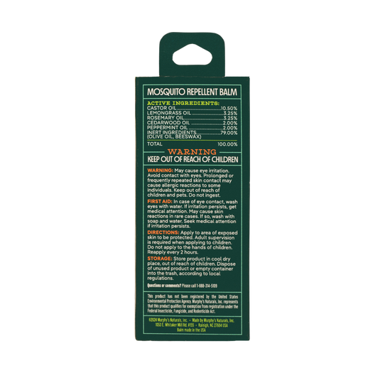 Murphy's Naturals Mosquito Repellent Balm Sticks (0.5oz) Sold Each