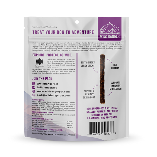 Wild Ranger Duck Jerky Dog Treats (6ct)