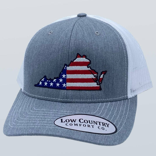 Virginia Usa Flag Heather/White Hat