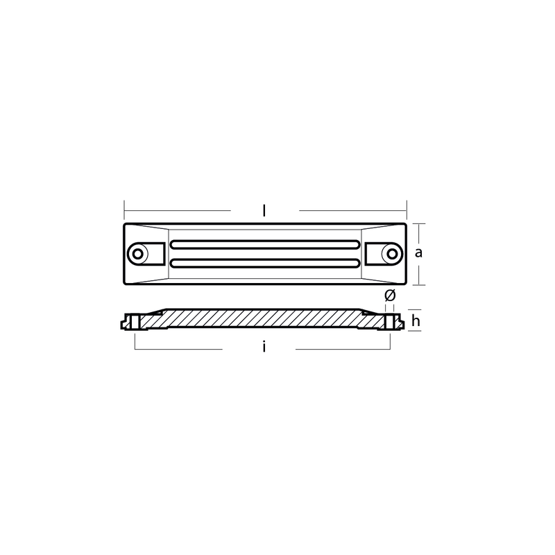 Load image into Gallery viewer, 1406 Replacement Honda Large Bar Anode For Stern Bracket
