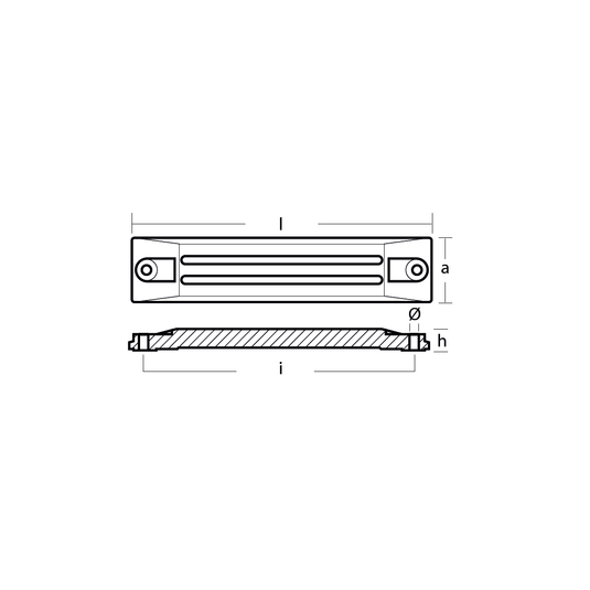 1406 Replacement Honda Large Bar Anode For Stern Bracket