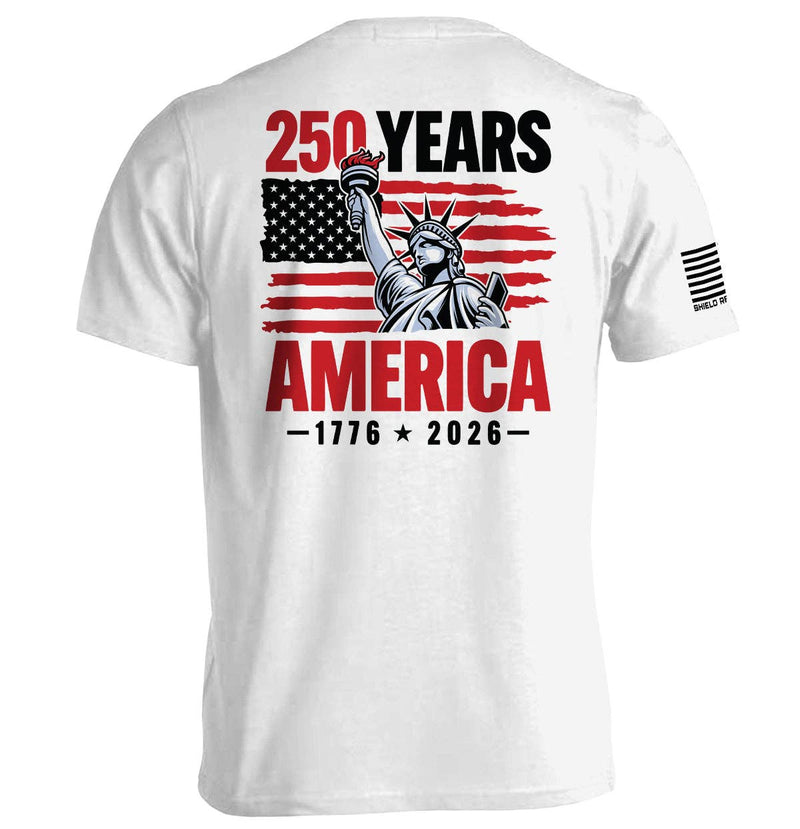 Load image into Gallery viewer, Shield Republic 250 Years Statue of Liberty T-Shirt
