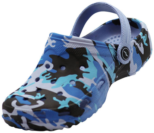 Norty Kids Clog Blue Camo