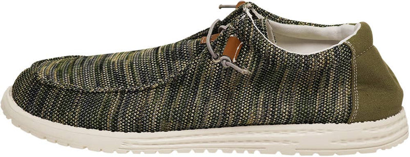 Load image into Gallery viewer, Norty Mens Olive Multi Laceup Boat Shoes
