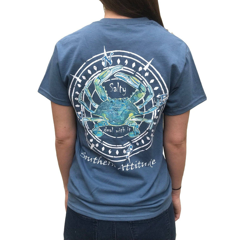 Load image into Gallery viewer, Southern Attitude Crab Tee - Indigo
