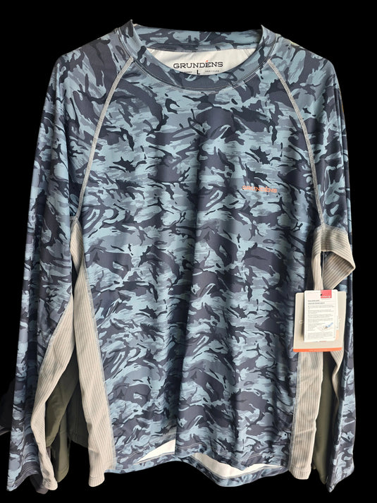 Grunden's Solstrale Long Sleeve Crew Shirt Size Large