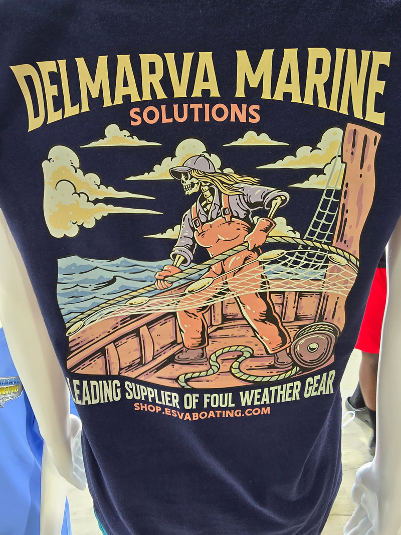 Load image into Gallery viewer, Delmarva Marine Solutions V-Neck Women&#39;s Crabber Tee
