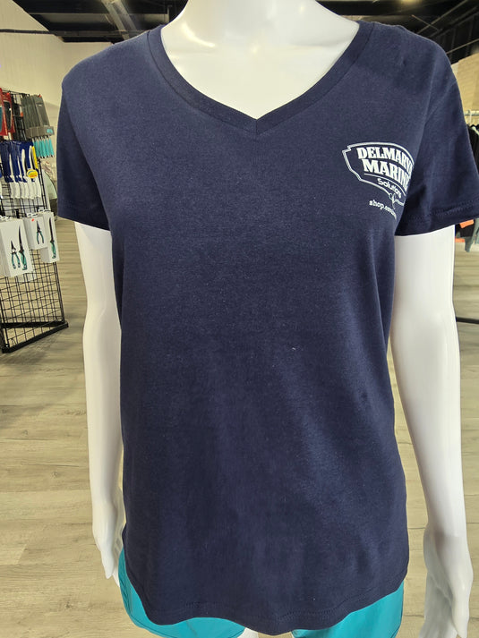 Delmarva Marine Solutions V-Neck Women's Crabber Tee