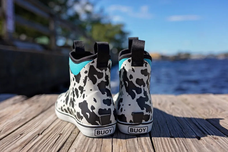 Load image into Gallery viewer, Buoy Boots Adult Deck Boot- Cow Print
