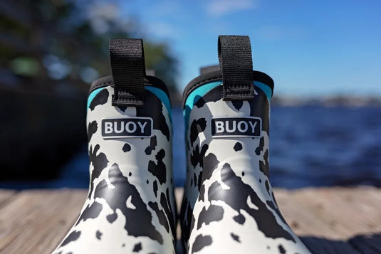 Buoy Boots Adult Deck Boot- Cow Print