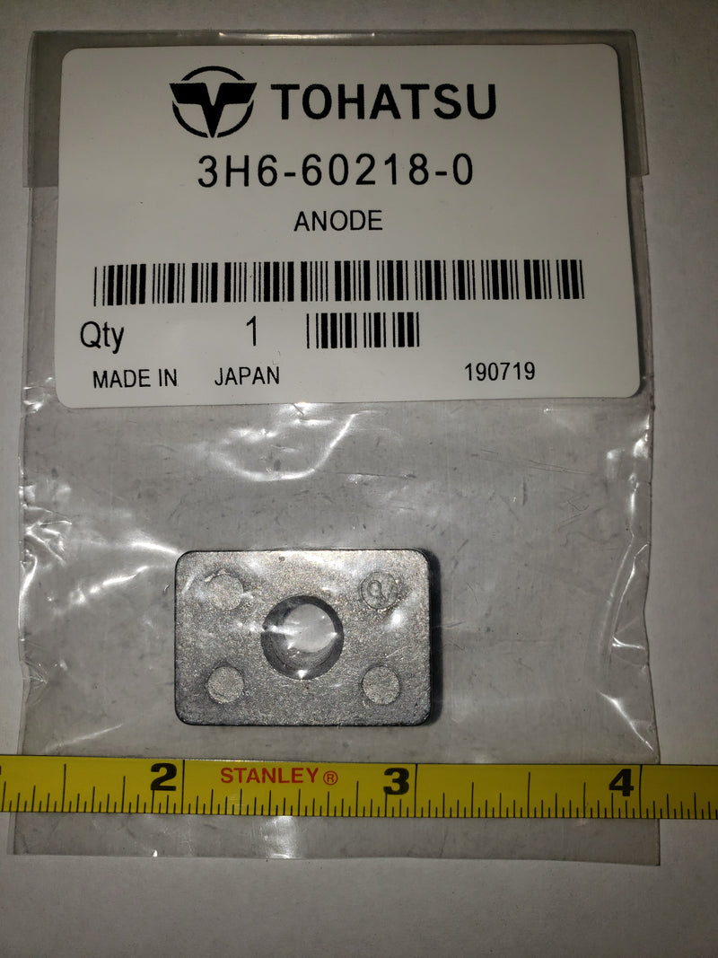 Load image into Gallery viewer, 3H6-60218-0 Tohatsu Square Zinc Anode 3H6602180
