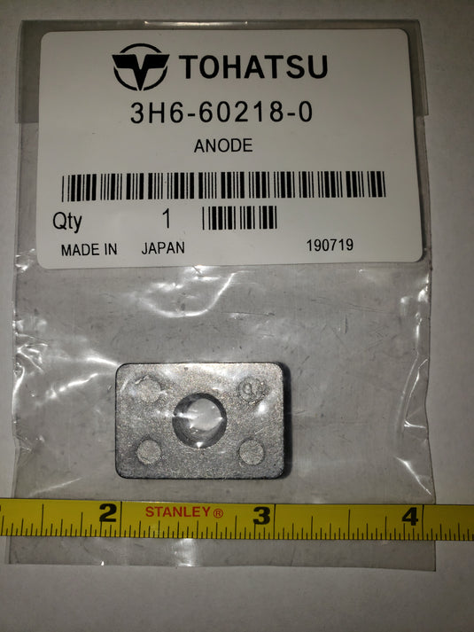 3H6-60218-0 Tohatsu Square Zinc Anode 3H6602180