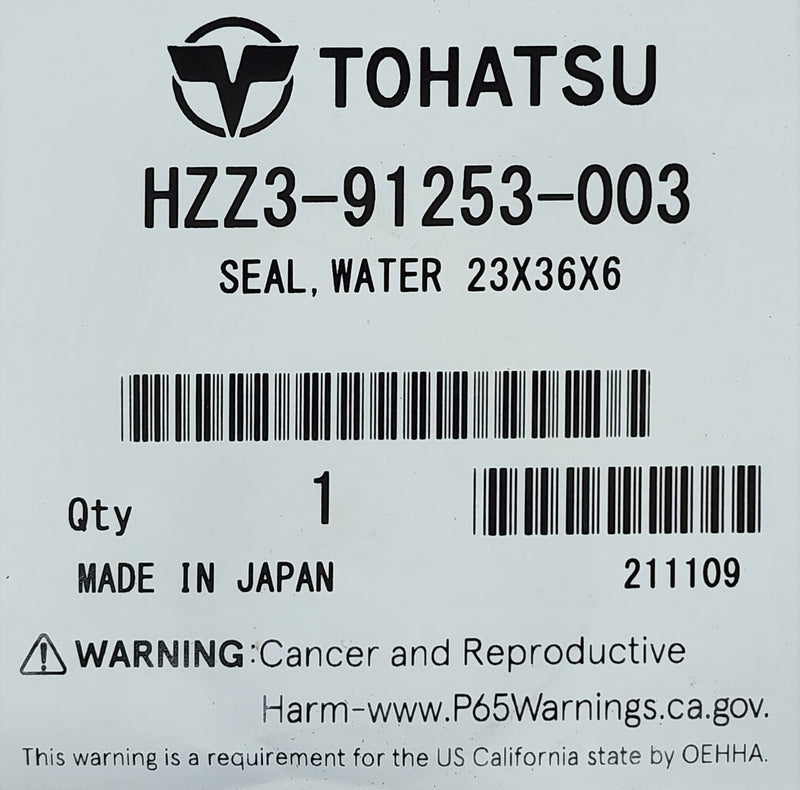 Load image into Gallery viewer, Tohatsu Water Seal HZZ3-91253-003
