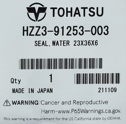 Tohatsu Water Seal HZZ3-91253-003