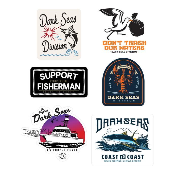 Dark Seas Fishing Series Sticker Pack II