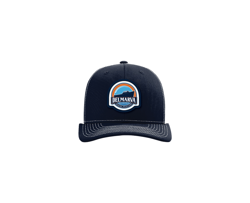 Load image into Gallery viewer, Delmarva Marine Logo Patch Hat
