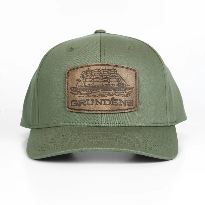 Load image into Gallery viewer, Grundens Tall Ship Embossed Trucker 312
