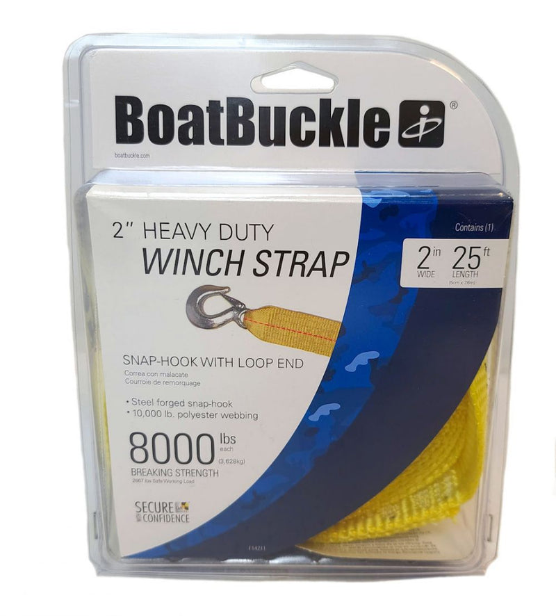 Load image into Gallery viewer, F14211 BoatBuckle 2&quot; x 25&#39; Heavy Duty Winch Strap
