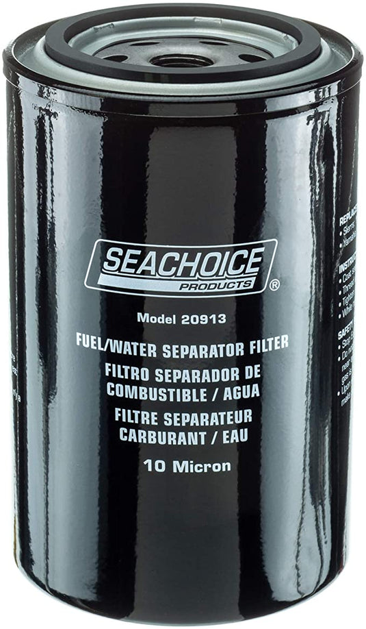 Seachoice 20913 Fuel/Water Separator Filter, Replaces Sierra 18-7866 & Yamaha Outboard Filters, 10 Micron, Meets OEM Specifications