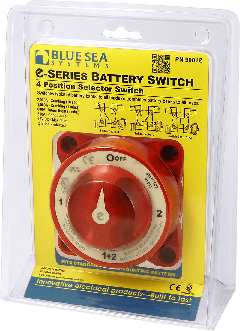 Load image into Gallery viewer, 9001E Blue Sea 4 Position Battery Selector Switch

