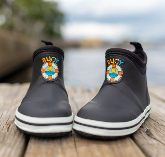 Buoy Boots Children's Deck Boot- Black (BB108)