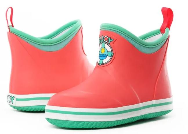 Load image into Gallery viewer, Buoy Boots Children&#39;s Deck Boot- Coral/Seafoam (BB109)
