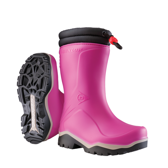 Dunlop Kids Pink/Black Blizzard Boots #K374061
