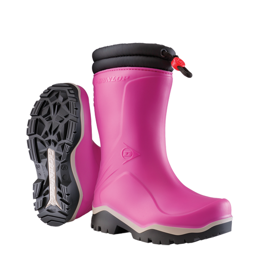 Dunlop Kids Pink Black Blizzard Boots K374061