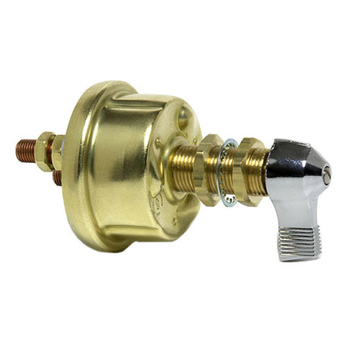 Load image into Gallery viewer, M-284-01BP Cole Hersee (A Little Fuse Brand) Single Pole Brass Body Marine Battery Switch
