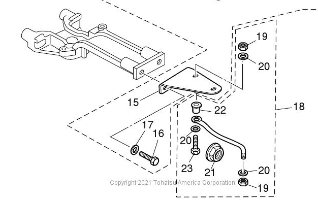 Load image into Gallery viewer, 3FW849050M Tohatsu Drag Link Assy. Including 3NV838300M Steering Hook Plate
