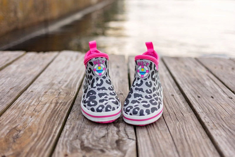 Load image into Gallery viewer, Buoy Boots Children&#39;s Deck Boot- Cheetah Print (BB114)
