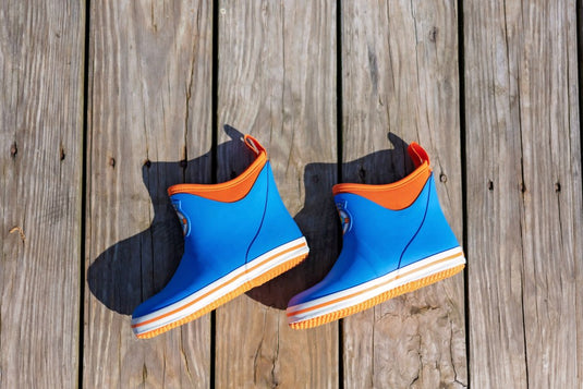 Buoy Boots Children's Deck Boot- Blue/Orange (BB103)