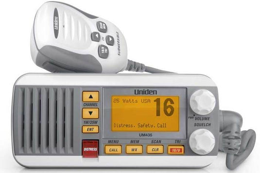 UM435 White Uniden Marine VHF Radio